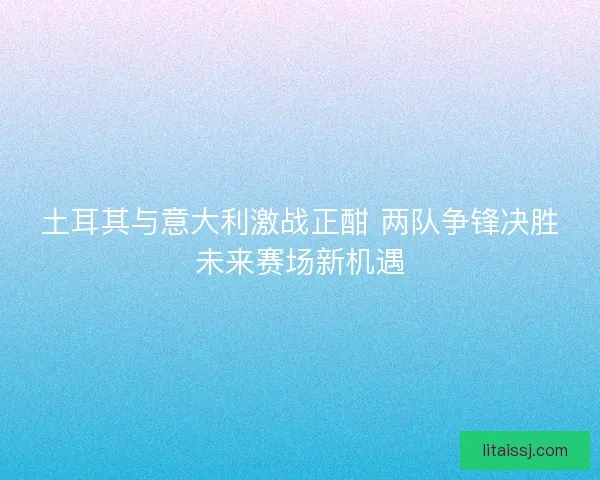 土耳其与意大利激战正酣 两队争锋决胜未来赛场新机遇